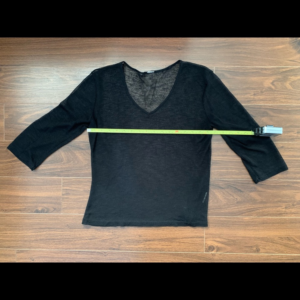 3/4 sleeve women mesh shirt